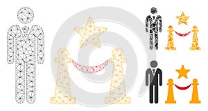 Prestige Entarnce Vector Mesh 2D Model and Triangle Mosaic Icon