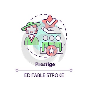 Prestige multi color concept icon