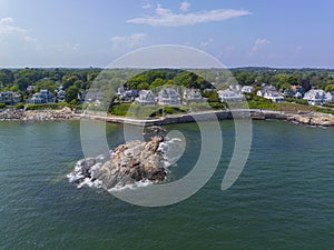 Preston Beach aerial view, Swampscott, Massachusetts, USA photo