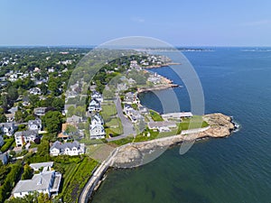 Preston Beach aerial view, Swampscott, Massachusetts, USA photo