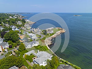 Preston Beach aerial view, Swampscott, Massachusetts, USA