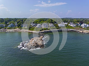 Preston Beach aerial view, Swampscott, Massachusetts, USA