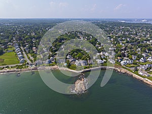 Preston Beach aerial view, Swampscott, Massachusetts, USA