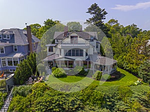 Preston Beach aerial view, Swampscott, Massachusetts, USA