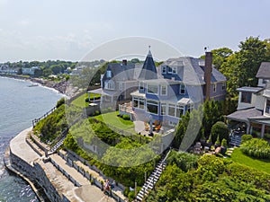 Preston Beach aerial view, Swampscott, Massachusetts, USA