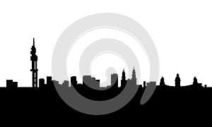 Pretoria city skyline vector isolated