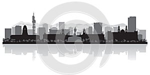 Pretoria city skyline vector silhouette