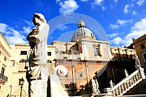 Pretoria square baroque architecture; Palermo photo