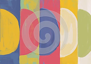 Pretty abstract art with round shapes and square and primary color inspired by Paul Klee and Malevich art, concept art, realism photo