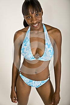 Pretty African American Bikini Model