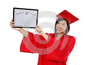 Pretty Asian Graduate Woman