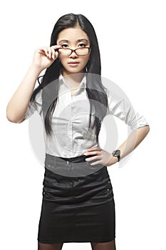 Pretty beautiful Asian businesswoman