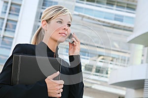 Pretty Blonde Business Woman on Phone