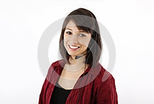 Pretty Brunette Customer Service Rep photo