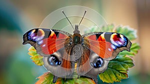 A pretty butterfly photographed with a macro lens