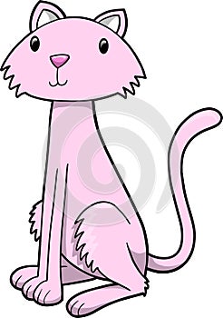 Pretty Cat Vector Illustration
