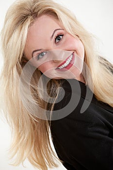 Pretty caucasian blond businesswoman