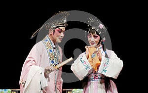 Pretty chinese traditional opera actress with theatrical costume
