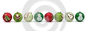 Pretty Christmas baubles photo