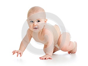 Pretty crawling baby girl