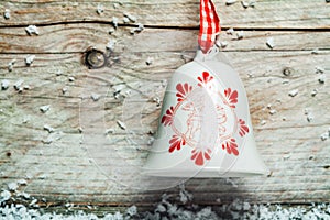 Pretty decorated Christmas bell