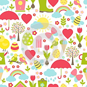 Pretty delicate seamless spring pattern