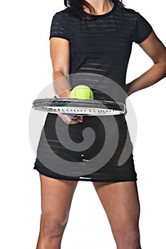 Pretty female tennis player