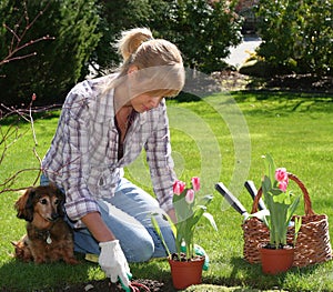 Pretty gardener