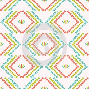 Pretty geometric chevron pattern. Seamless repeating. Hand drawn vector illustration.