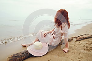Pretty girl in a beach