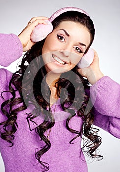 Pretty girl with earmuff