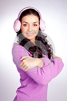 Pretty girl with earmuff