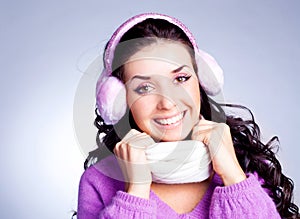 Pretty girl with earmuff