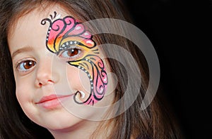 Pretty girl with face painting