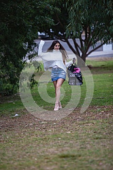 Pretty girl in a park