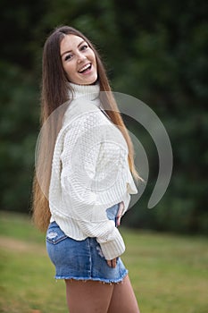 Pretty girl in a park