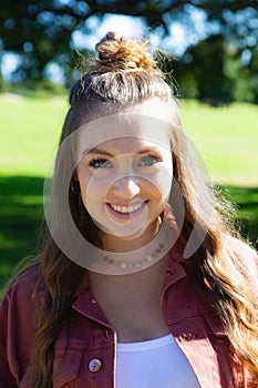 Pretty girl at a park