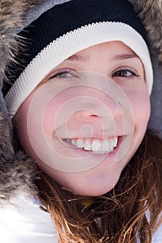 Pretty girl in a parka