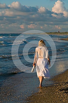 Pretty girl and the sea