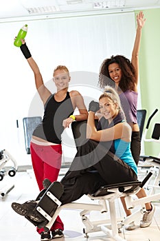 Pretty girls at the gym