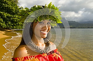 Pretty Hawaiian girl