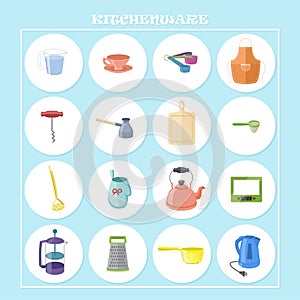 Pretty kitchenware icons