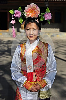 Lady of the Chinese Man Ethnic Minority, Yunnan, China
