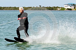 Pretty Lady Water Skiing