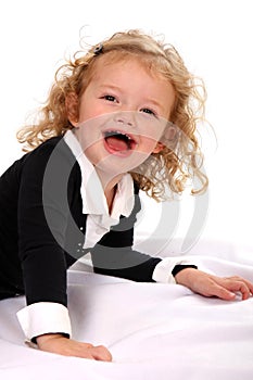 Pretty Laughing Young Girl