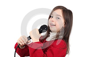 Pretty little girl singing