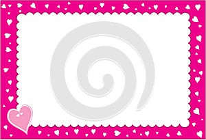 pretty love heart in pink for card use