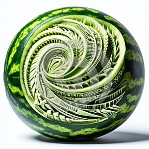 A Pretty Photo of an Artistic Sculpture of a Watermelon. Beautify your Room, your Kitchen or your Website with Beautiful Photos photo