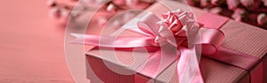 Pretty in Pink: A Gift Box with Ribbon Bow for Any Occasion