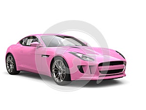 Pretty pink modern luxury sports car